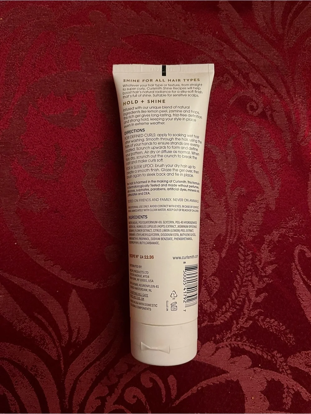Curlsmith Shine Recipe Strong Hold Clear Curly Hair Gel 9 Fragrance Free